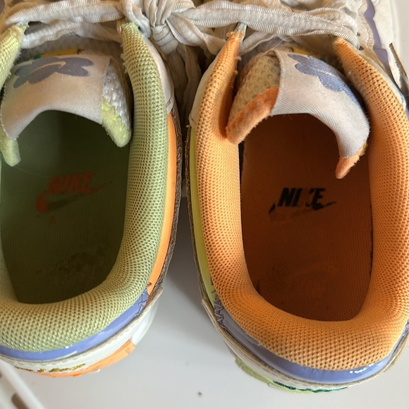 Size 5 Nike Air Force 1 Shadow White/Peach/Cream/Light Liquid Lime size US 5 - Picture 6 of 9